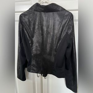 Beautiful Black Lightweight Imitation Suede Leather Jacket